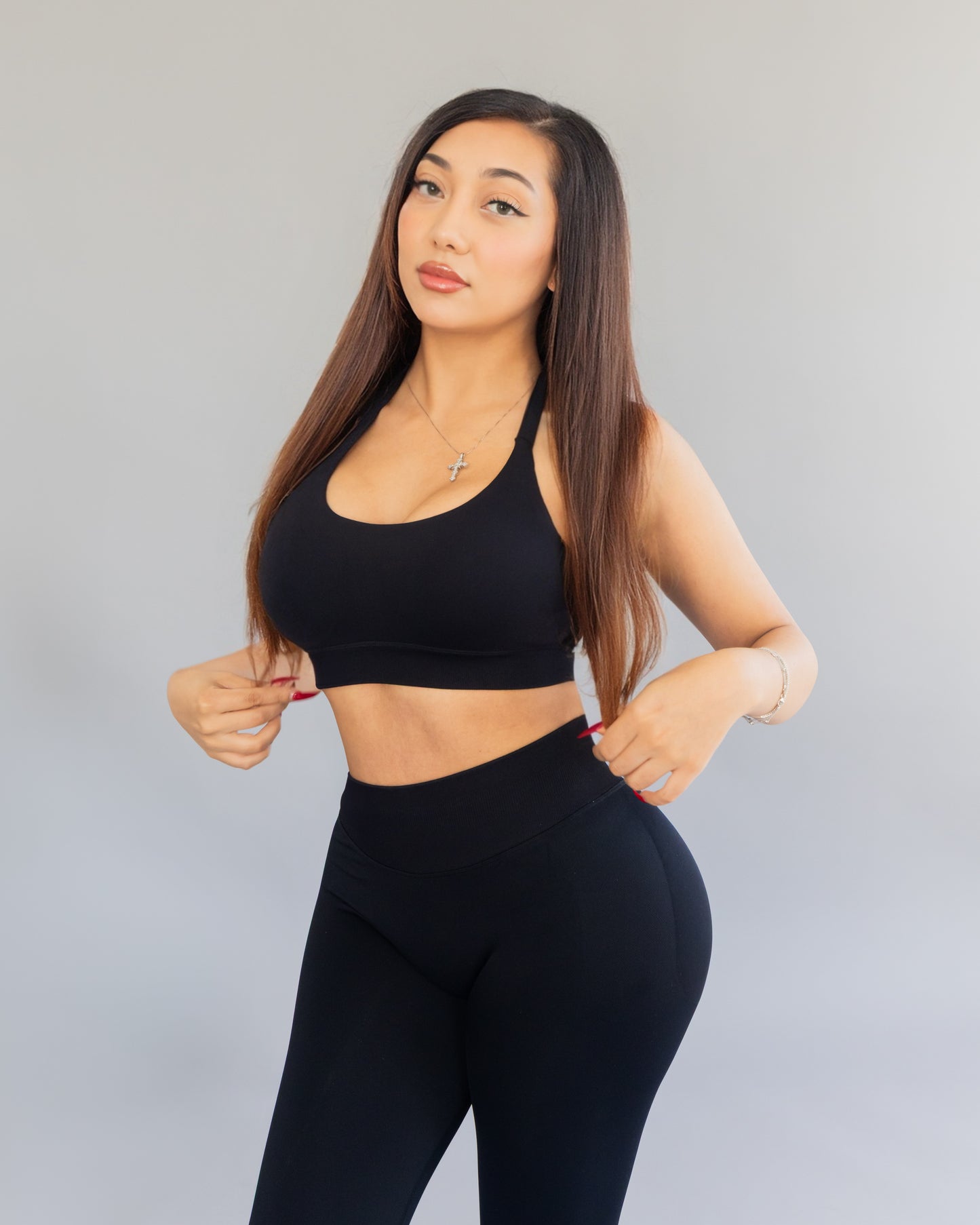EnerG Halter Sports Bra - Black