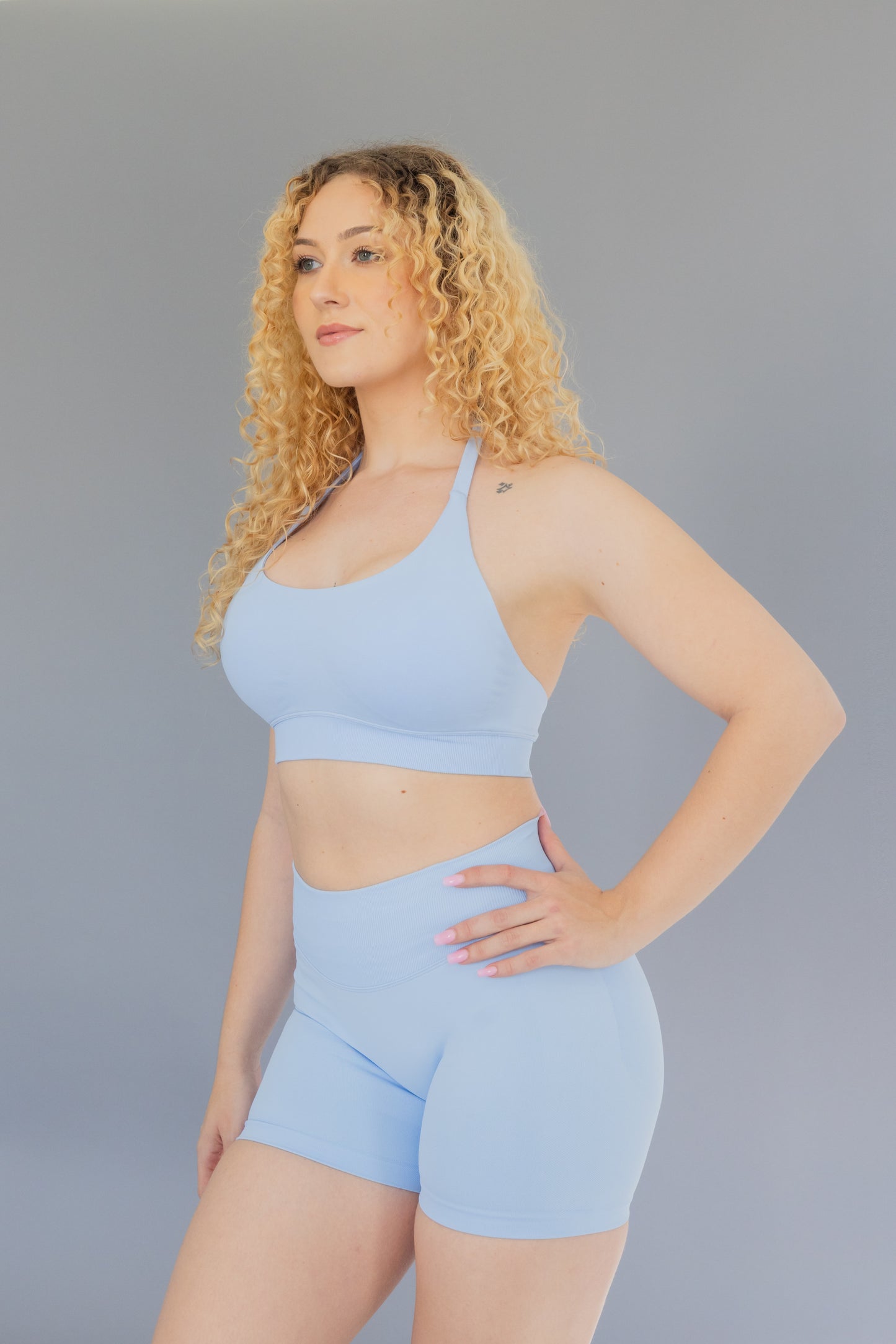 EnerG Halter Sports Bra - Ice Blue