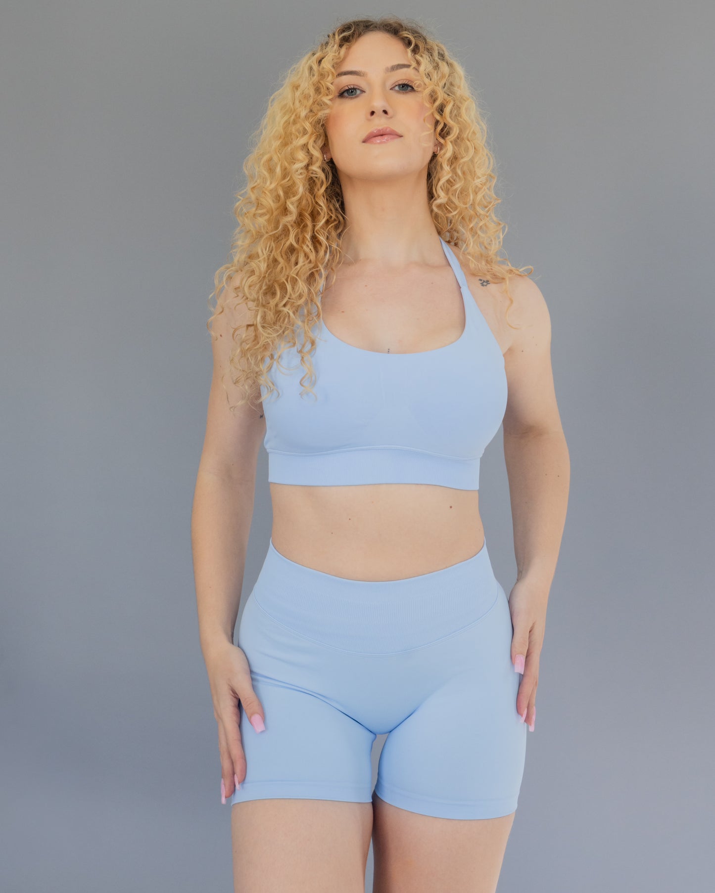 EnerG Halter Sports Bra - Ice Blue